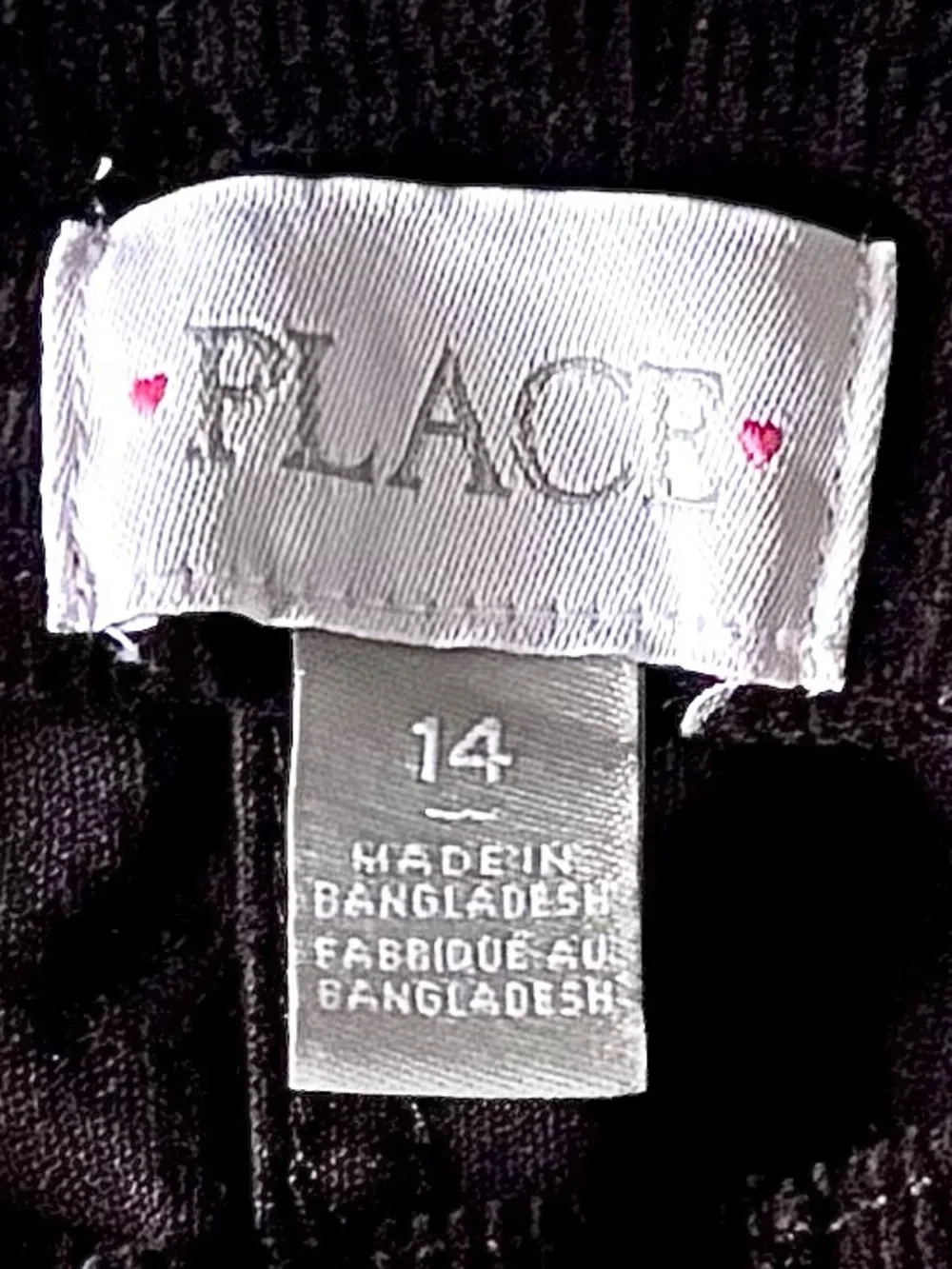 The Children’s Place Girls Black Corduroy Jumper Dress Size 14